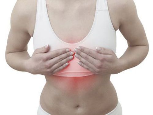 Жгучие боли в груди при масталгии 